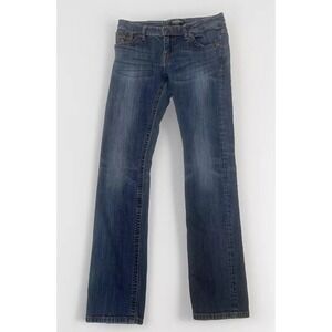 MEK DNM Womens Avalon Skinny Jeans Size 28 Blue Embroidered Pocket Stretch